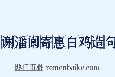谢潘阆寄惠白鸡造句是什么意思的图片